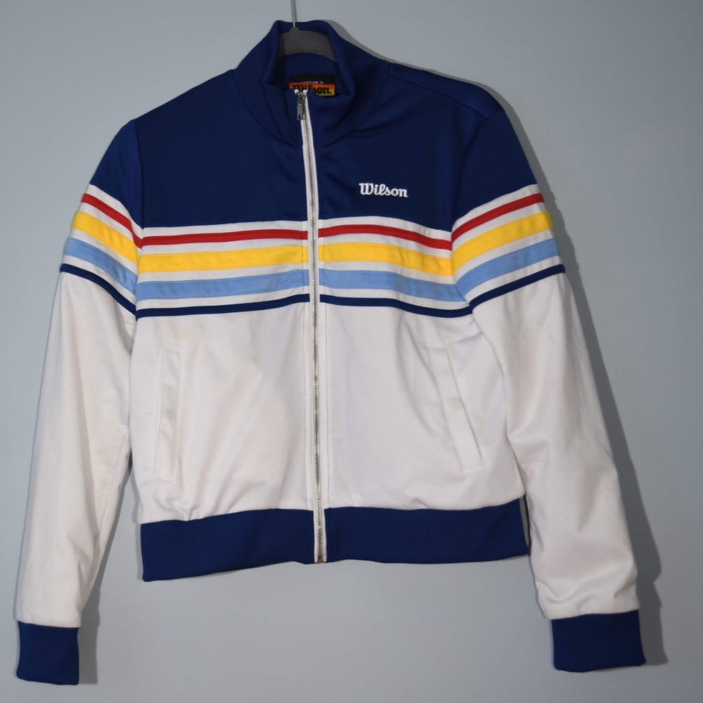 Cropped Wilson’s tennis jacket with stripes